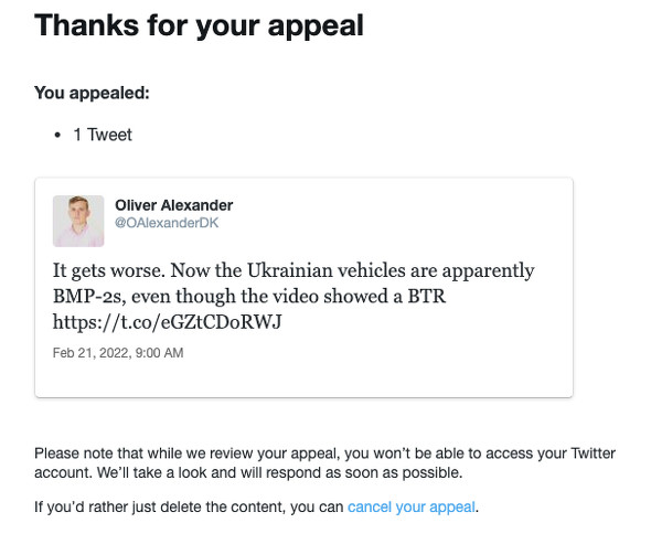Twitter、ウクライナ情報提供アカウントを複数停止に　「人為的エラー」と公式