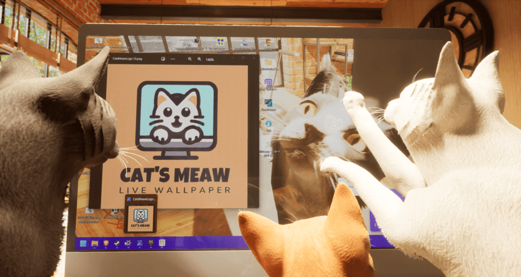 デスクトップで猫がくつろいでくれるゲーム『Cat’s Meow Live | ニコニコニュース