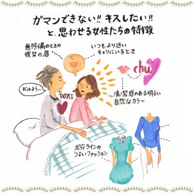 ガマンできない キスしたい と思わせる女性の特徴とは イラストコラム ニコニコニュース