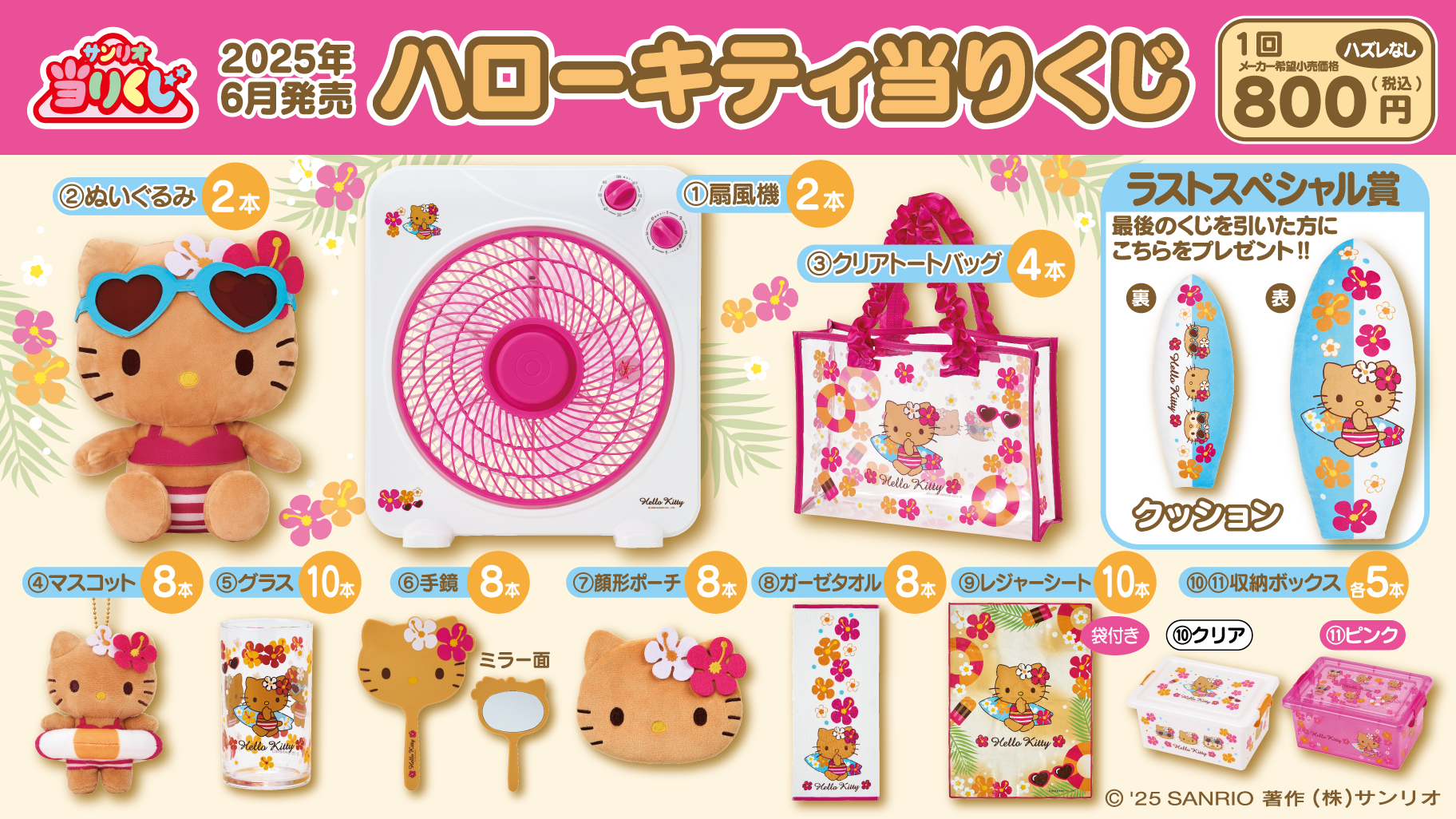サンリオ」ハローキティ当りくじが6月21日に発売！日焼けした