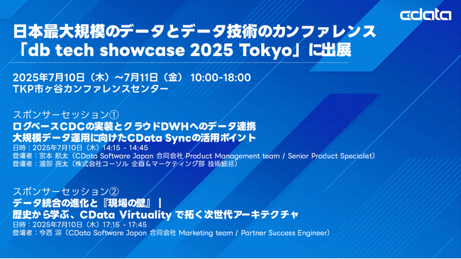 CData は日本最大規模のデータとデータ技術のカンファレンス「db tech showcase 2025 | ニコニコニュース