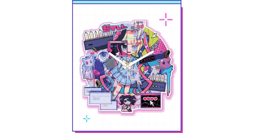 ニディガ』超てんちゃんの「カオス壁掛け時計」が当たるオンラインくじ