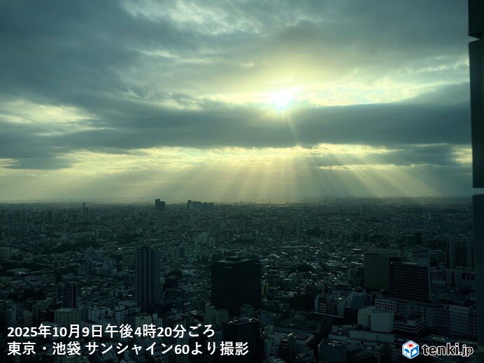 台風一過 都心の空に「天使のはしご」が出現 | ニコニコニュース