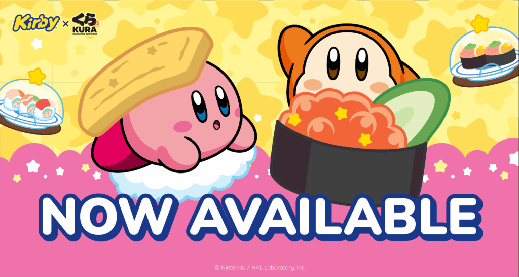 星のカービィ×くら寿司」コラボがアメリカ限定で開始。カービィの顔が