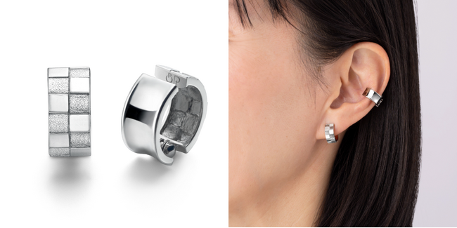 「ハローミー、プラチナ」の穴開け不要ピアス