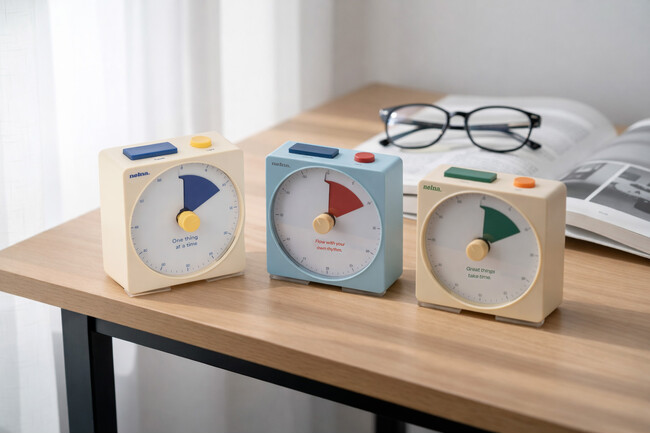Nelna、時間を見える化。集中をサポートするタイマー『Focus-On Timer』新色発売 | ニコニコニュース