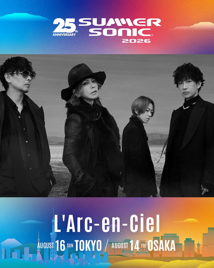 L'Arc-en-Cielが「サマソニ」セットリストを当日に先駆け公開「予習