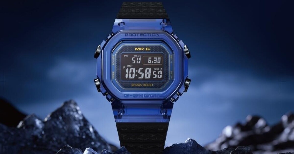 G-SHOCK、ベゼル全面にブルーサファイア採用の「MR-G」 世界限定20本