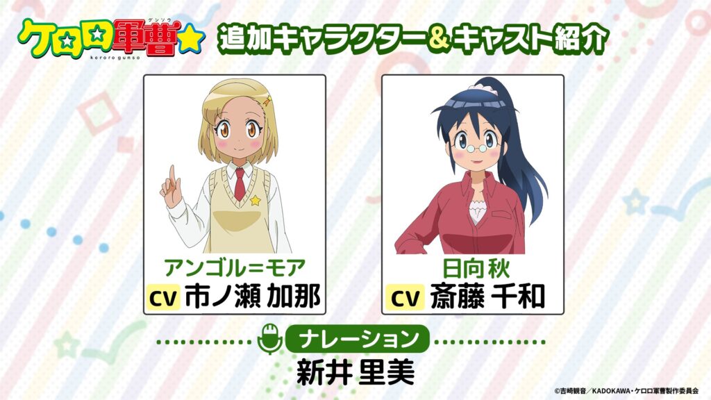 新作アニメ『ケロロ軍曹☆』新キャスト発表。旧作で「日向夏美」を演じ