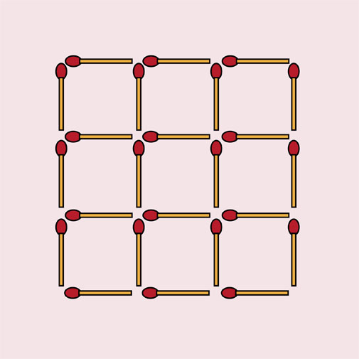 答えが衝撃的 マッチ棒を取り除いて正方形を２個にする問題 ニコニコニュース