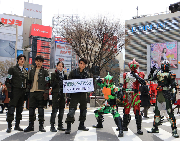 アマゾンオメガ アマゾンアルファ アマゾンネオアルファと消火訓練 映画 仮面ライダーアマゾンズ イベントレポート ニコニコニュース