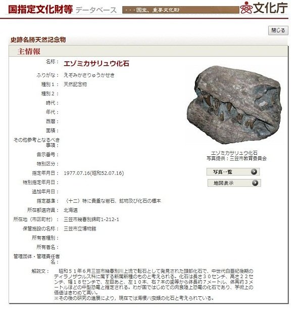 幻の恐竜 エゾミカサリュウ リアルな全身復元模型が展示開始 ニコニコニュース