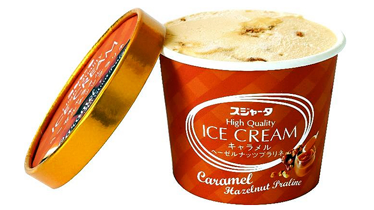 北へ走る新幹線や特急の車内でどうぞ 冬季限定 スジャータアイスクリーム キャラメル ヘーゼルナッツプラリネ ニコニコニュース