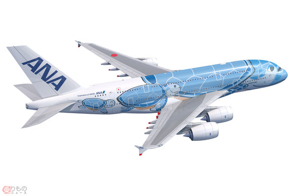 Ana 空飛ぶウミガメ 19年5月就航 ホノルルへ 世界最大の旅客機 A380が飛ぶ ニコニコニュース