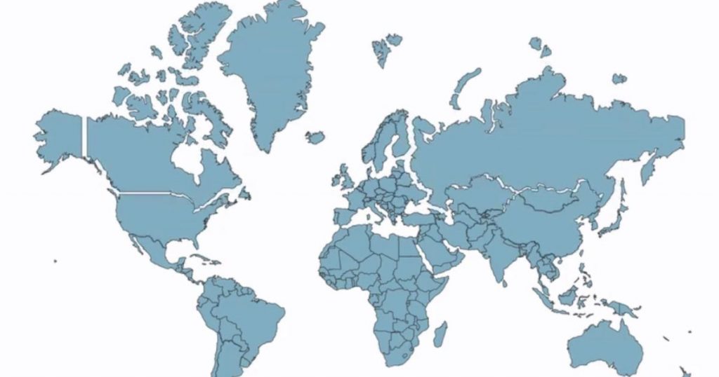 2秒で分かる】メルカトル図法の世界地図と、本当の国の大きさの比較 