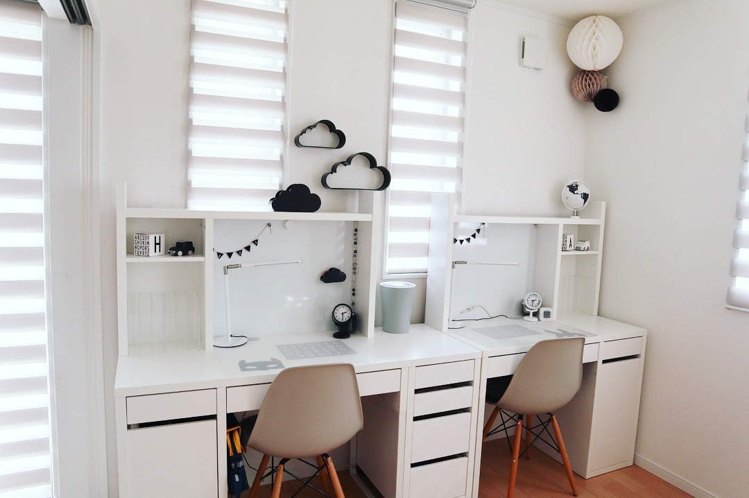 最新トレンド 子ども勉強部屋は白 黒 グレーのモノトーンがかわいい ニコニコニュース