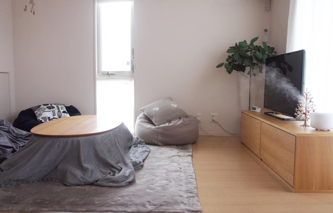 80/20クロス ⭐︎廃盤⭐︎無印良品こたつ タモ材 ダークブラウン