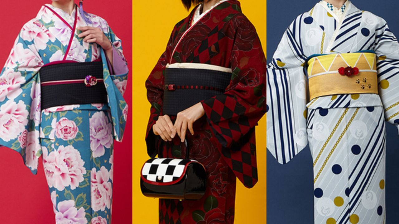 刀剣乱舞 3振りをイメージしたレトロモダンな小紋の着物 こんのすけモチーフの帯が予約スタート ニコニコニュース