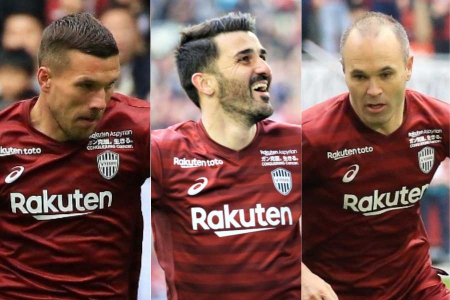 最新最全の ヴィッセル神戸 イニエスタ、ビジャ、ポドルスキ ３体 