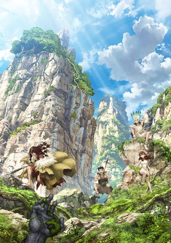 アニメ Dr Stone 壮大な 石の世界 を描いた第2弾キービジュアル ニコニコニュース