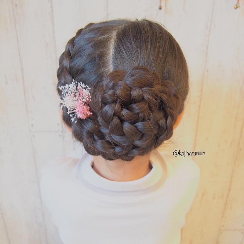 大人でもマネしたい オケージョン向け編み込みキッズヘアアレンジ ニコニコニュース
