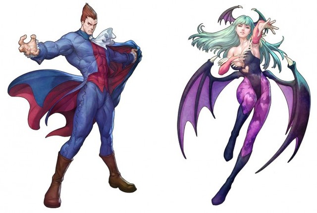 対戦格闘ゲーム「ヴァンパイア リザレクション」デミトリ＆モリガン