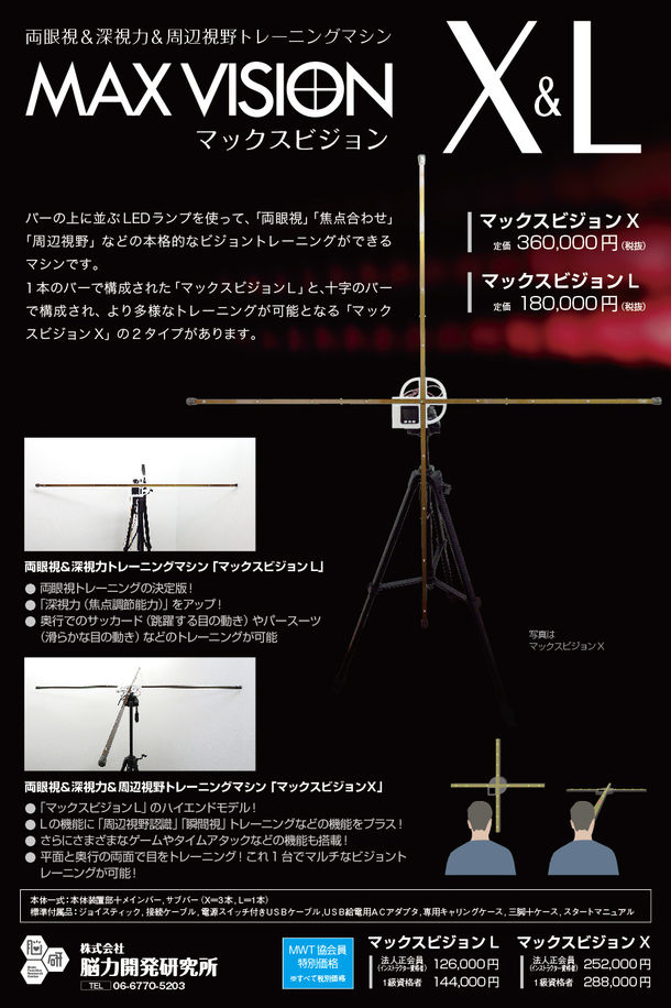 両眼視 深視力 周辺視野のトレーニングマシン マックスビジョン 廉価版l 上位版x が4月19日発売 ニコニコニュース