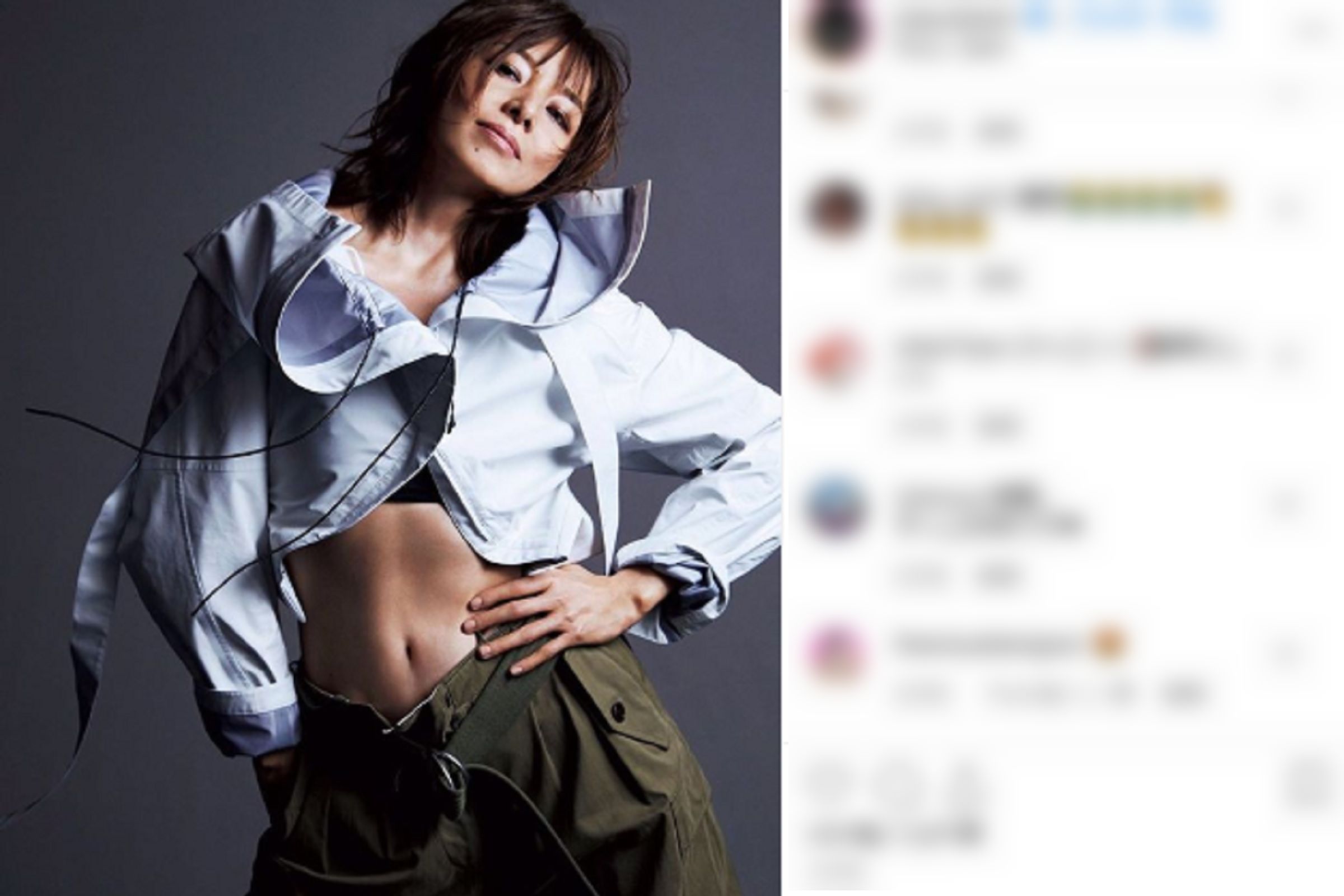 山口智子 Vogue Japan でへそ出しセクシーショット ノーブラの長谷川潤も登場 ニコニコニュース