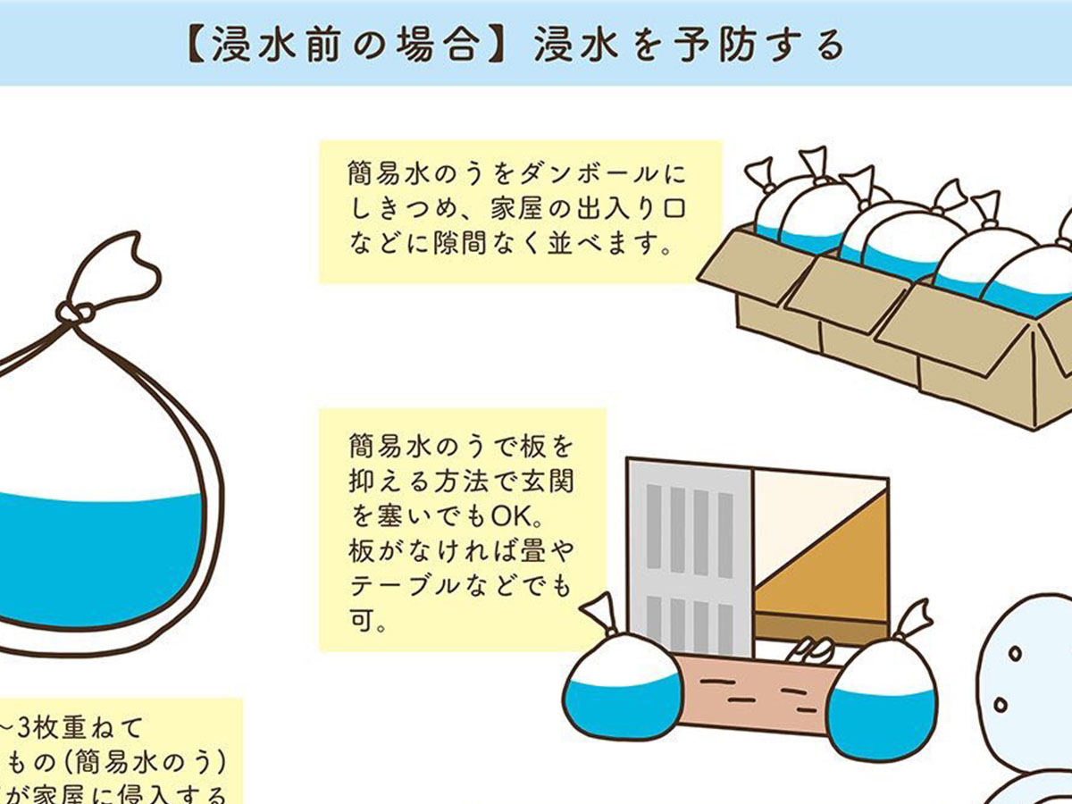 トイレからの逆流も忘れずに 段ボールを使った浸水対策が分かりやすい ニコニコニュース