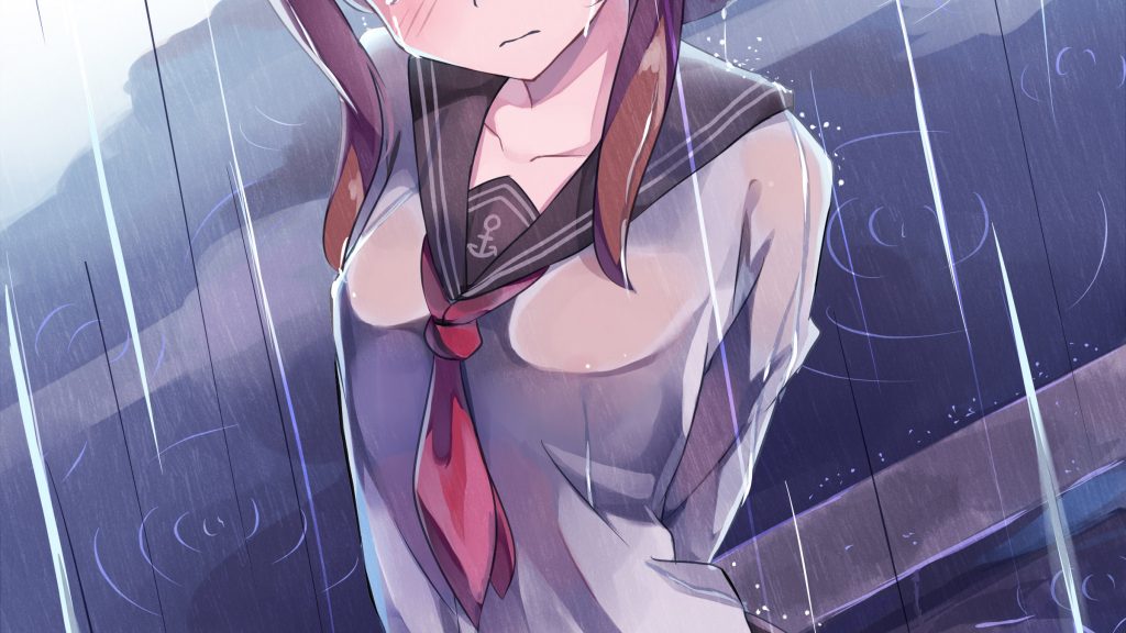 雨に濡れた女の子 のイラストまとめ 衣服の濡れ透けた肌感 哀愁漂う表情に注目 ニコニコニュース