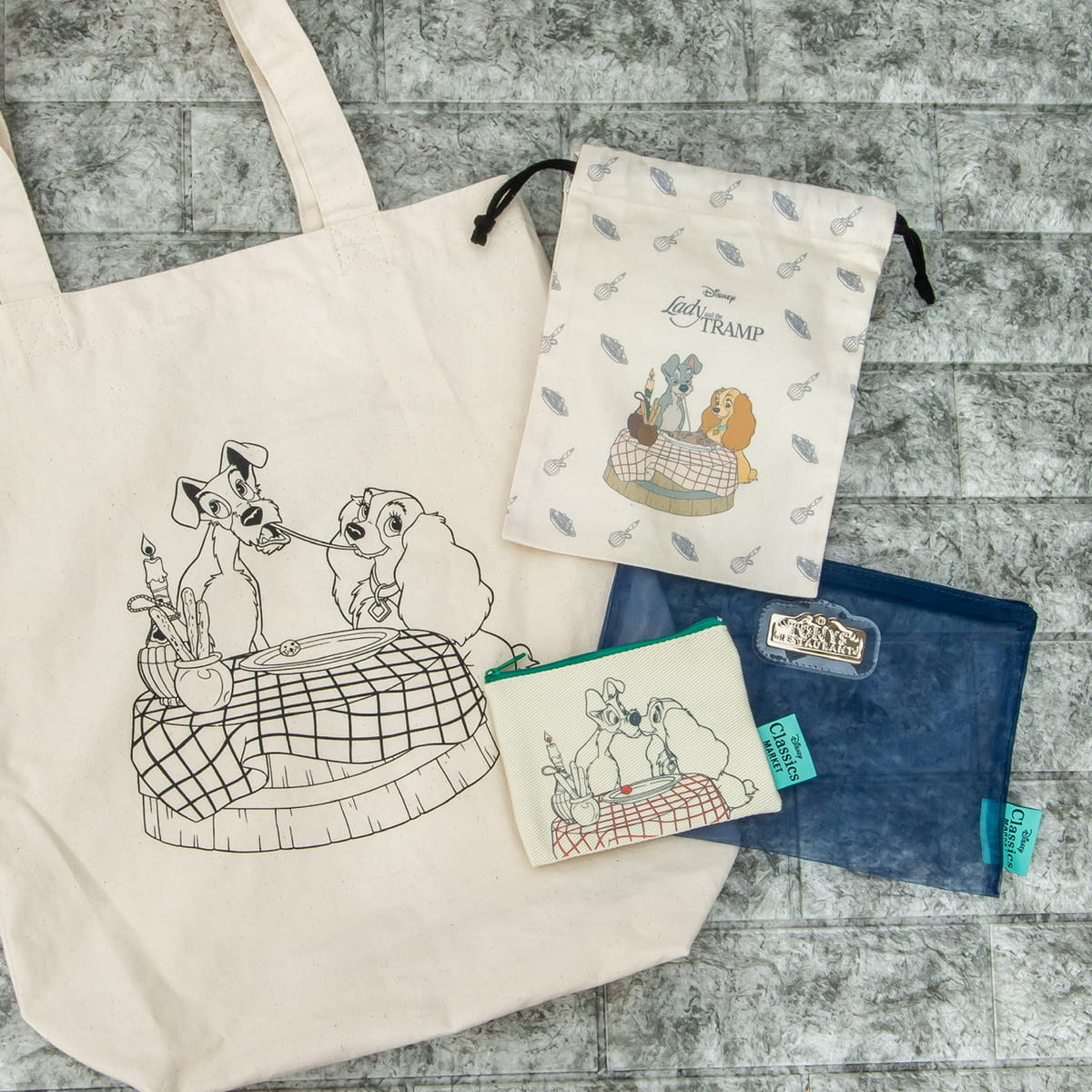 パスタの名シーンをデザイン ディズニー Disney Classics Market わんわん物語グッズ ニコニコニュース