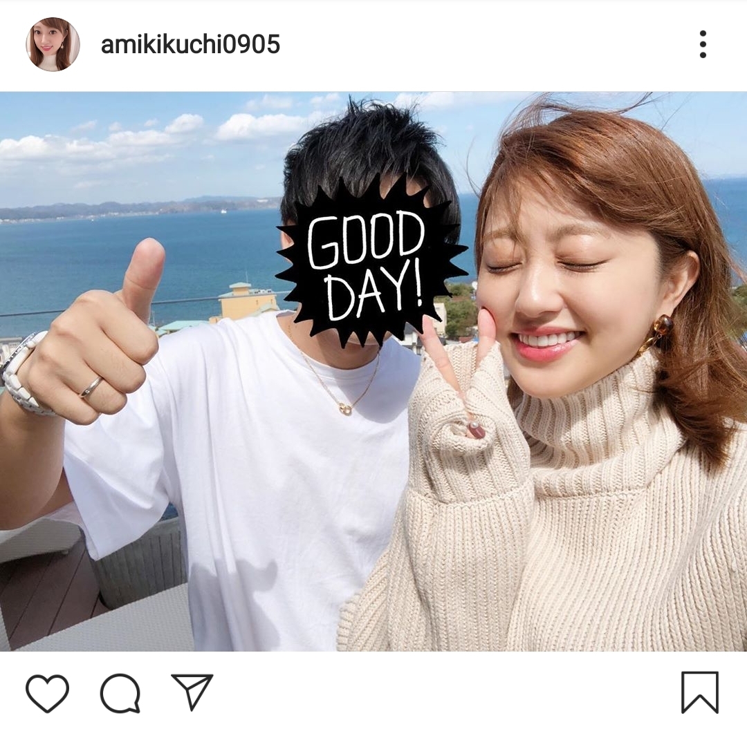 菊地亜美はちょっと寒がり 夫とのデート写真の 服装の季節感の差 が話題に ニコニコニュース