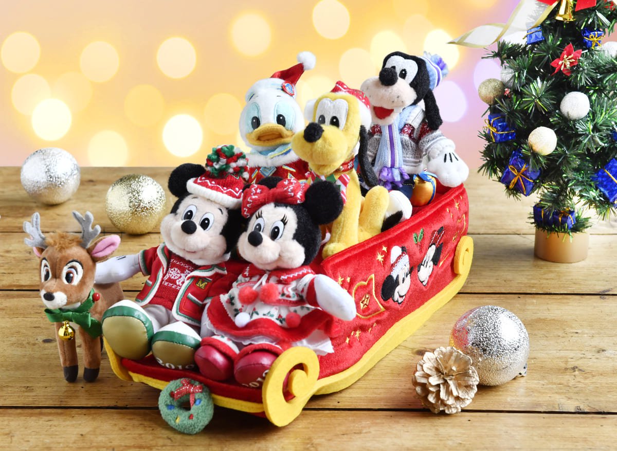 ソリに乗せてかわいいぬいぐるみバッジ！東京ディズニーランド 