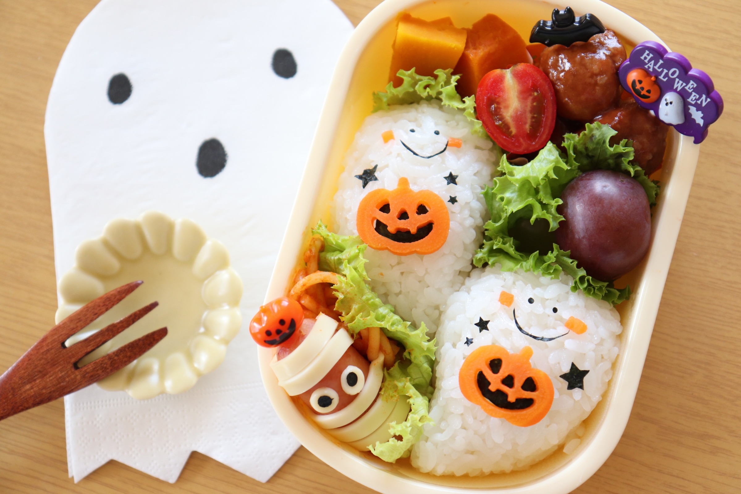 セリア デコ弁キット ハロウィンパーティー ハロウィンお弁当 - 食器