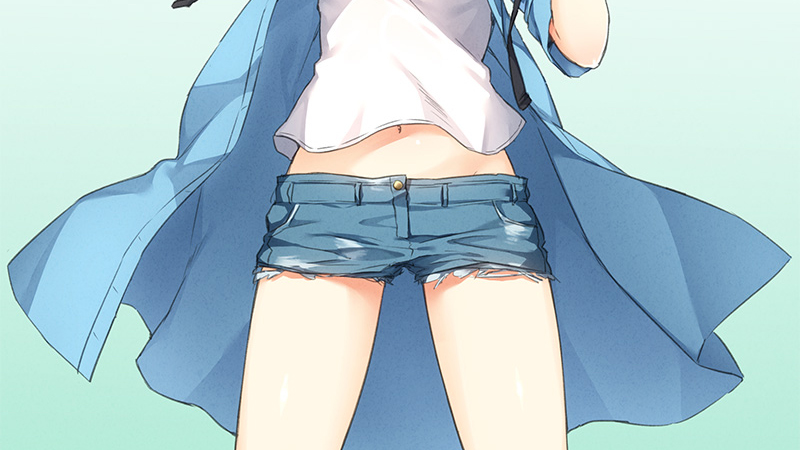 ホットパンツ女子 のイラスト集 その脚線美 太ももが素敵ッ ニコニコニュース