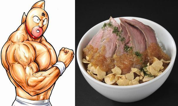 秋の肉グルメ祭 キン肉マン友情の40周年展 に キン肉マッスルパワー丼 アシュラマン三面肉弁当 などコラボメニュー ニコニコニュース