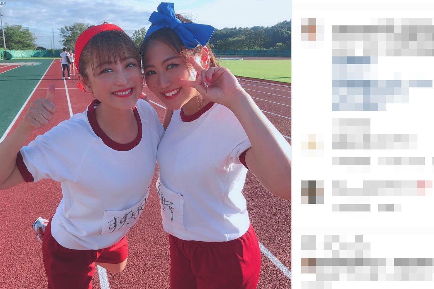 鈴木奈々、後輩・西野未姫と体操着ショット 「ふたりともかわいい！」 ニコニコニュース