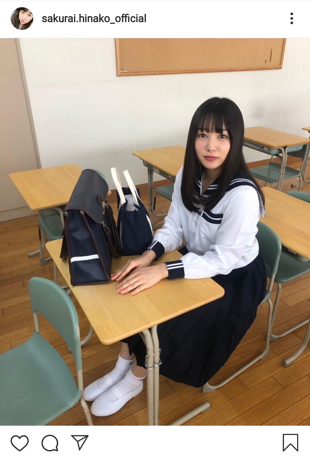 高校時代にカムバック 桜井日奈子のセーラー服ショットに クラスのマドンナ の声 ニコニコニュース