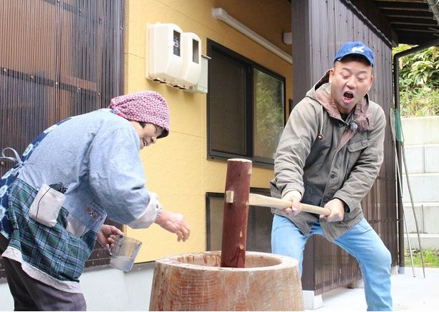 新年一発目は餅つきからスタート バイきんぐ 西村が冬の北広島を満喫するキャンプ旅へ ニコニコニュース