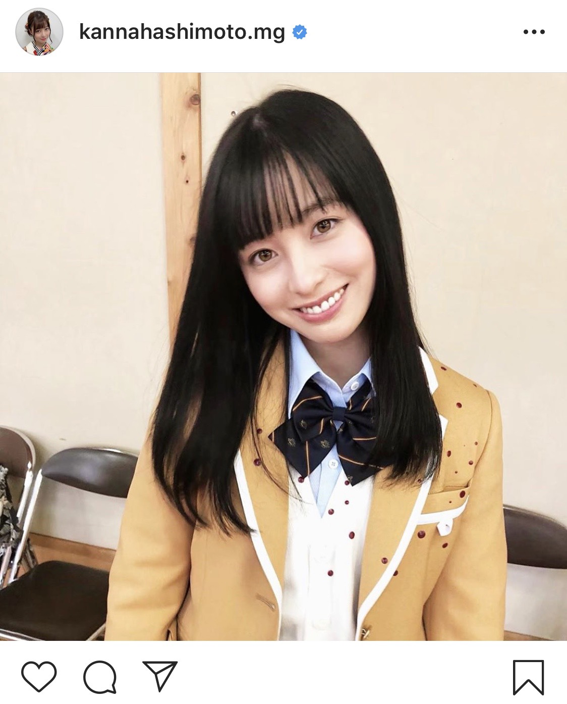 可愛いですが 血が 橋本環奈のキュートな制服ショット 意外な部分に注目集まる ニコニコニュース