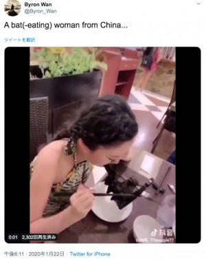 新型コロナウイルス拡大の中 中国 武漢市でコウモリを食する動画がsnsで拡散 動画あり ニコニコニュース