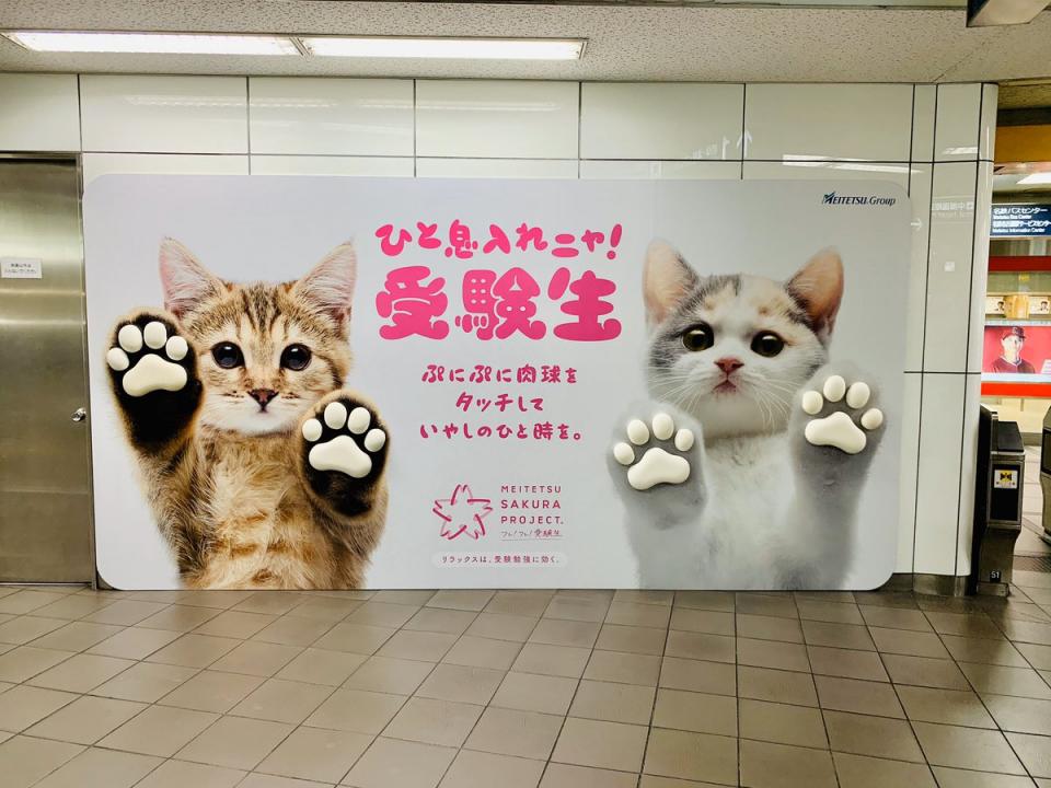 これは触りたい 名鉄名古屋駅に登場した ぷにぷに肉球 が最高に癒されそう ニコニコニュース