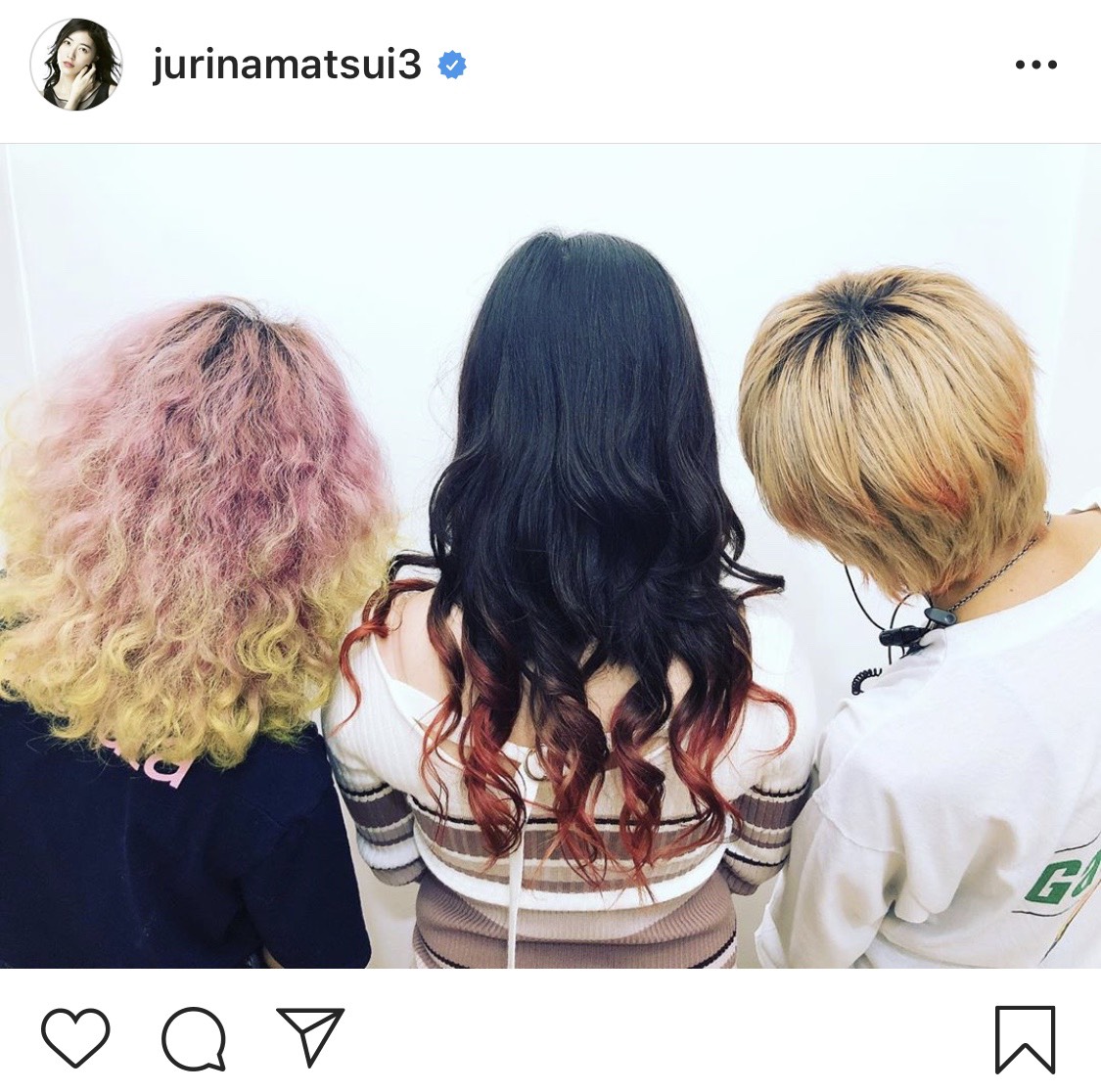 後ろ姿最強 Kawaii 松井珠理奈 カラフルな 鬼滅ヘア ショットに国内外で反響 ニコニコニュース