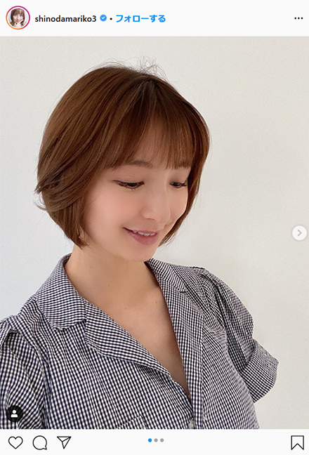 篠田麻里子 すっきり夏ヘア好評 やっぱりショートが似合う ママの顔 ニコニコニュース