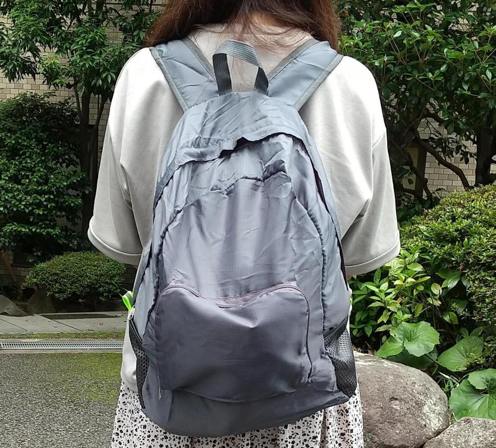 折りたたみリュック が300円 ダイソーでエコバッグによさそうな商品見つけた ニコニコニュース