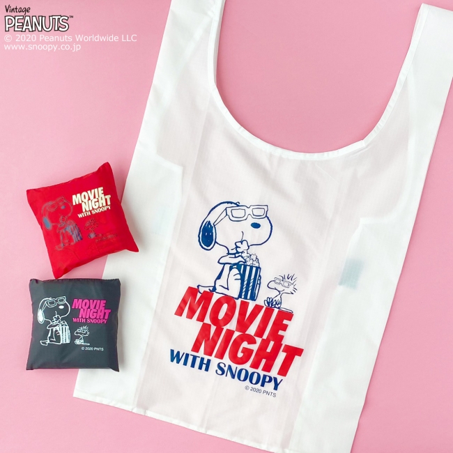 Plaza Minipla限定 ムービーナイトを楽しむスヌーピーのアートがキュートなbaggu For ニコニコニュース