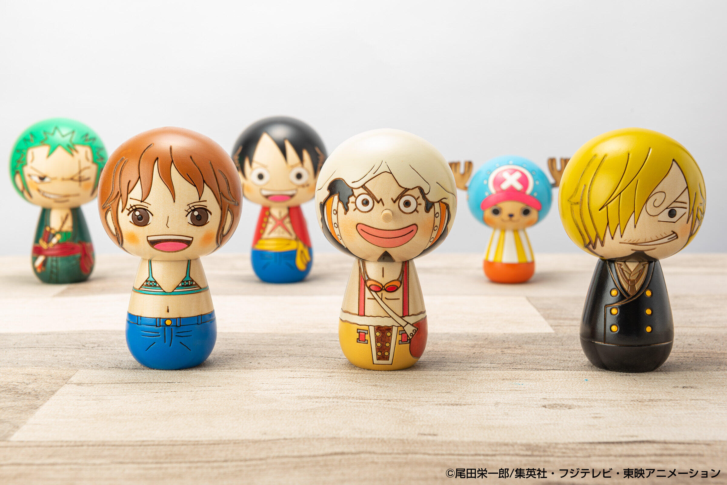 ワンピース と 卯三郎こけし コラボ第2弾 ナミ ウソップ サンジが創作こけしに ニコニコニュース