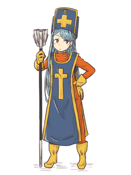 ドラゴンクエスト3 女僧侶のイラスト詰め合わせ 青い帽子に黄色の十字架が特徴的 ニコニコニュース