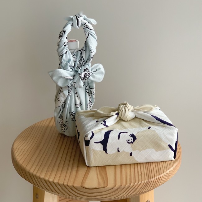 風呂敷専門店 東京唐草屋 日々の自粛疲れも癒す かわいいイラストのふろしきを集めました ほのぼのふろしき展 ニコニコニュース