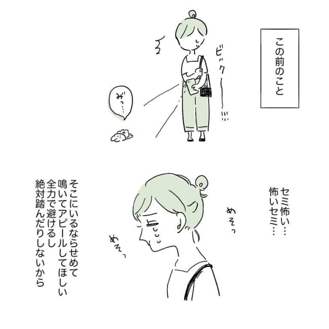 漫画 幼少期のトラウマで セミ 嫌いの私 夏の夜道で遭遇して考えたこと 分かります ニコニコニュース